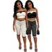 Women's Bow Tie Camisole Top And Printed Lace Capri Pants Set Lounge And Streetwear Outfit_ecoleips.com