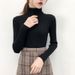 girl Turtleneck Sweater For Women 2023 Autumn Winter Versatile Inner Wear Slim Fit Black Knitted Base Shirt Fashionable_ecoleips.com