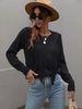"Women's Loose Fit Solid Color Pullover Sweater, Soft Knit Tassel Detail Casual Comfortable Top For Everyday Wear_ecoleips.com