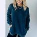 Women's Clothing Oversized Washed Cotton T-Shirt – Soft Relaxed Fit Crewneck Long Sleeve Top With Pocket (Sage Green, Wine Red, Olive Green, Pink)_ecoleips.com