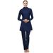 Hooded European American Style Swimwear Outdoor Sports Surfing Suit Middle Eastern Conservative Sun Protection Beachwear Polyester_ecoleips.com