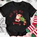 European And American Cross-border Foreign Trade Women's Clothing Christmas Merry Round Neck Printed Ladies Short Sleeve_ecoleips.com