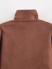Women's Suede-Look Wide Shoulder Jacket – Ruched Detail Short Bomber, Polyester Pilot Style For Autumn & Workwear (Brown, XS/S/M/L)_ecoleips.com