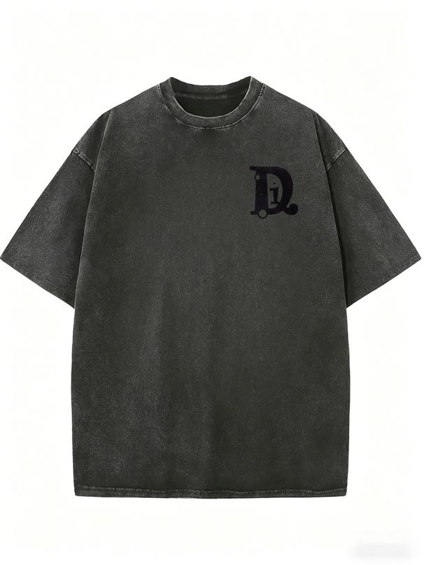 Washed Cotton Oversized T-Shirt, Unisex Minimalist Streetwear Tee For Spring & Summer Style_ecoleips.com