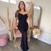 Elegant Off-Shoulder Mesh Panel Bodycon Dress – French-Inspired A-Line Midi (S-XXL, Black, Summer Evening & Streetwear Staple)_ecoleips.com