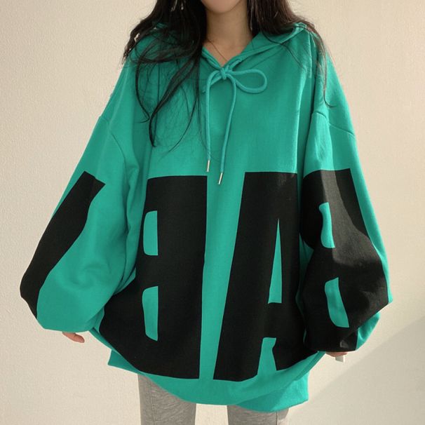 thin Sweatshirt 2023 New Women's Loose-fitting Autumn And Winter Thickened Fleece Jacket Plus Size_ecoleips.com