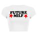 Aria Basics Aria Basics Cross-Border Wholesale European And American Clothing Ins Style Women's Trendy Short Tight Letter Print T-Shirt Hot Girl_ecoleips.com