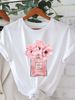 European And American Cross-border Foreign Trade Clothing, Perfume Bottle Pattern, Round Neck Printed Women's_ecoleips.com