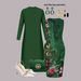 Elegant Plus Size Two Piece Set For Women Solid Color Long Sleeved Cardigan Bodycon Sleeveless Retro Dress_ecoleips.com