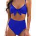 Women's Clothing New Women's Bow High Waist Bikini Two Piece Suit_ecoleips.com
