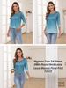 Zeagoo Women's Casual 3/4 Sleeve T-Shirts Round Neck Cute Tunic Tops Basic Tees Blouses Business Work Tee Top_ecoleips.com