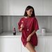 Women's Clothing Women's Niche Design Heart T Shirt Lazy Versatile Casual Mid Length Trendy Tops For Women Summer_ecoleips.com