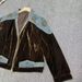 Women's Retro Velvet Patchwork Color Block Jacket Beaded Embroidery Trendy Brand Denim Outerwear Spring Autumn New_ecoleips.com