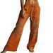Women's Clothing Women's Wide Leg Trousers Drawstring Waist Printed Fashionable For Formal & Casual For Women_ecoleips.com