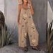 European And American Cross-border 2025 Spring-summer Casual Women's Suspender Pants, New Autumn Printed Sleeveless_ecoleips.com