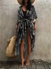 K Zi-dyed Sun-protective Open-fronted Cardigan Beach Vacation Dress Bikini Cover-up Swimwear Women's Sun-protective Clothing_ecoleips.com