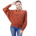 Women's Oversized Batwing Sleeve Sweater - Soft Ribbed Knit Pullover With Boat Neckline, Comfortable Loose Fit, Versatile Casual & Office Wear_ecoleips.com