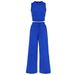 European And American Women's Casual Ribbed Wide-Leg Spring Summer Long Pants Elastic Waist Loose Sleeveless Vest_ecoleips.com