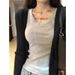 Women's Casual Sports T-Shirt Ribbed Vest Top Loose Breathable Base Layer Comfortable Spring Summer Autumn Wear_ecoleips.com