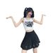 Women's Punk Nightclub Cropped Tank Top Gothic Street Style Print Summer Suspender Top European And American Trend Sexy_ecoleips.com