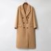 Women's Clothing Off Season Double Faced Cashmere Coat Long Loose Suit Collar 100 Wool Coat Temperament Double Breasted Coat_ecoleips.com