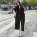 Pink Single Layer Thin For Women 2023 Autumn Winter New Korean Loose Mid-Length Hepburn Style Woolen Coat_ecoleips.com