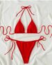Women's Clothing Sexy Big Breast Bikini Small Fresh Swimsuit Female Gathered Slim Small Chest Split Swimsuit_ecoleips.com