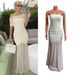 INS Celebrity New Long Skirt Tube Top Splicing Backless Slim Dress Sexy Fashion Women's Clothing_ecoleips.com