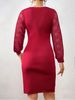 New Women's Slim Fit Lace Dress Sexy Long Sleeve European And American Style Fashion_ecoleips.com