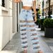High-Waisted Striped Denim Jeans Light Blue Ripped Loose Straight Leg Sexy Sizzling Cross Border Exclusive for Women_ecoleips.com