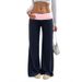 100% Clothing 2025 Summer New European And American Cross-Border Low-Waist Color-Block Casual Spor Wide-Leg_ecoleips.com