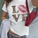 Y2k Leopard Print Love Pattern Women's T-Shirt - Stylish Short Sleeve Round Neck Top For Summer (White, Black) - S/M/L/Xl_ecoleips.com