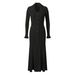 Family French Style Women's Long Dress Elegant A-Line Mid Length Slim Waist Long Sleeve Autumn Winter New_ecoleips.com