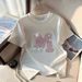 Women's Clothing Straight Shoulder White Short-sleeved T-shirt Women's Spring 2024 New Summer Fashion Heavy Hot Diamond Design Tops_ecoleips.com