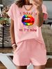 Women’s 2 Piece Outfit Set – Oversized Graphic T-Shirt And Biker Shorts Matching Set, Casual Summer Lounge Tracksuit For Daily Wear-352_ecoleips.com