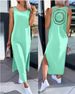 European And American Style Women's Clothing Lace Hollow-out Suspender Sleeveless Slit Tank Dress,_ecoleips.com