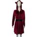 Women's Gothic Velvet Hooded Long Sleeve Panel Bodycon Maxi Dress – Plus Size Cat Ear Evening Gown_ecoleips.com