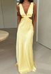 Women's Sexy Deep V Sleeveless Backless Lace Up Hollow Out Solid Color Maxi Dress – Elegant Party Gown_ecoleips.com