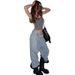 Summer Slim Fit Women's Camisole Top Sleeveless Sexy Low Neck Striped Print Style_ecoleips.com