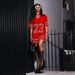 Women's Clothing Long Mesh See Through Round Neck T Sleeve Sexy Split Rhinestone Top Casual Wear_ecoleips.com