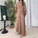 Women's Clothing New Solid Color Floral Lace Sleeves With Zipper Dress Plus Size Women's Clothing_ecoleips.com