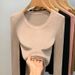 Knitted Base Shirt For Women 2025 New European Style Women's Wide Edge Round Neck Pullover Sweater Stretchy Inner Layer_ecoleips.com