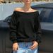 Voya Women's Sexy One Shoulder T-shirt 2026 Spring/Summer New Collection Off Shoulder Loose And Slimming Top_ecoleips.com