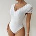 2025 Summer New European And American Solid Color Lace Lace Perspective Deep V Backless Unique Design Jumpsuit_ecoleips.com
