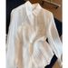 mnfs9103 White Floral Beaded Embroidered Shirt For Women, 2026 Summer New Style, Simple Versatile With A High-end And_ecoleips.com