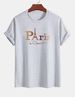 Casual White Patterned T-shirt Print, Short Sleeved Round Neck 100% Cotton T-shirt Top-8_ecoleips.com