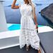 Elegant Lace Trim Wrap Dress With Belt – Flowy Maxi Dress For Women (Black/White/Beige/Rose/Blue, S-XL)_ecoleips.com