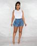 2025s CM8676 New Women's Stretch Denim Cargo Shorts With Zipper And Multiple Pockets_ecoleips.com