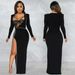 Women's fashion new sexy solid color irregular long-sleeved jumpsuit for women_ecoleips.com