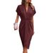 Women's Solid Color Dress Summer Fashion European And American Style_ecoleips.com